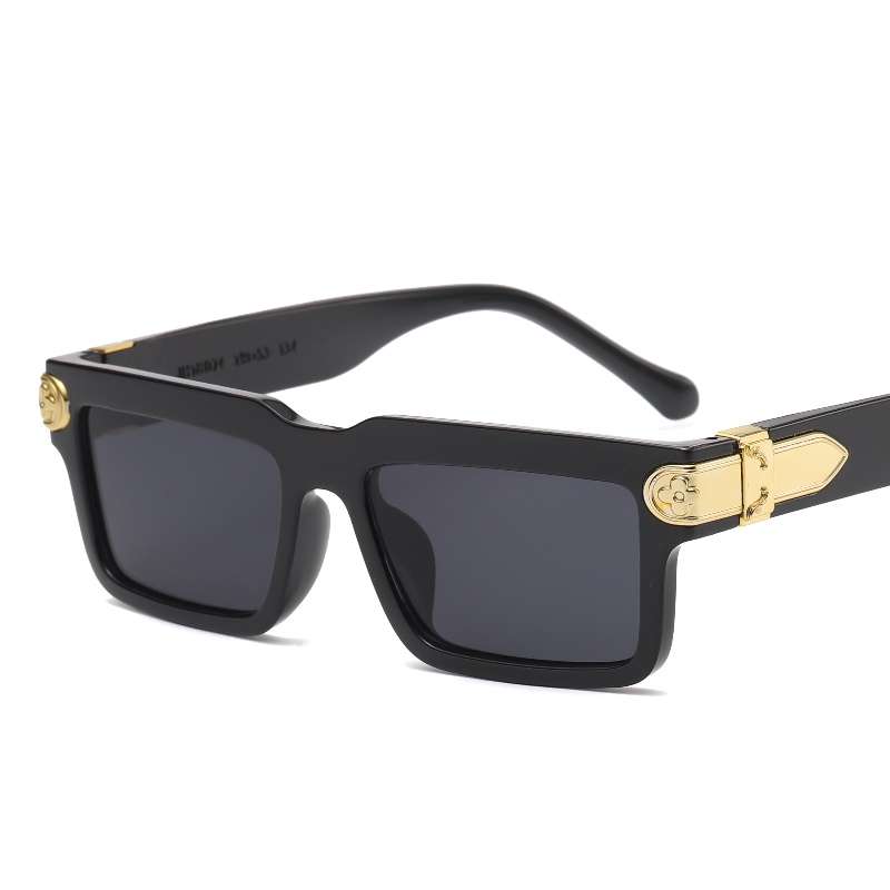 Kính mát thiết kế gọng vuông nhỏ phong cách Âu Mỹ thời trang 2021