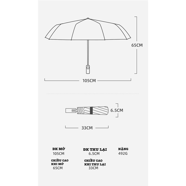 Ô Dù Đi Nắng Che Mưa Tự Động Hoạ Tiết Nhiều Màu Chống Tia Uv Cao Cấp Sang Trọng