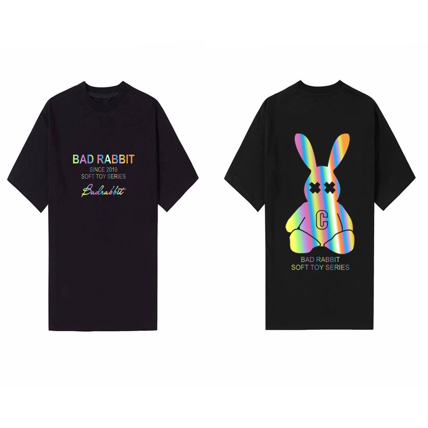 Áo thun phản quang 7 màu THỎ BADDY - form tay lỡ Unisex