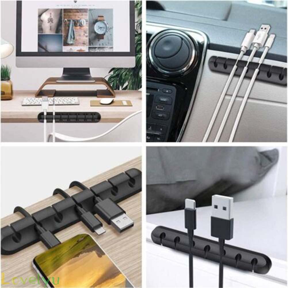 【Ready Stock】Silicone Desktop Cable Organizer Cable Fixer Cable Winder Management Of Clip@New