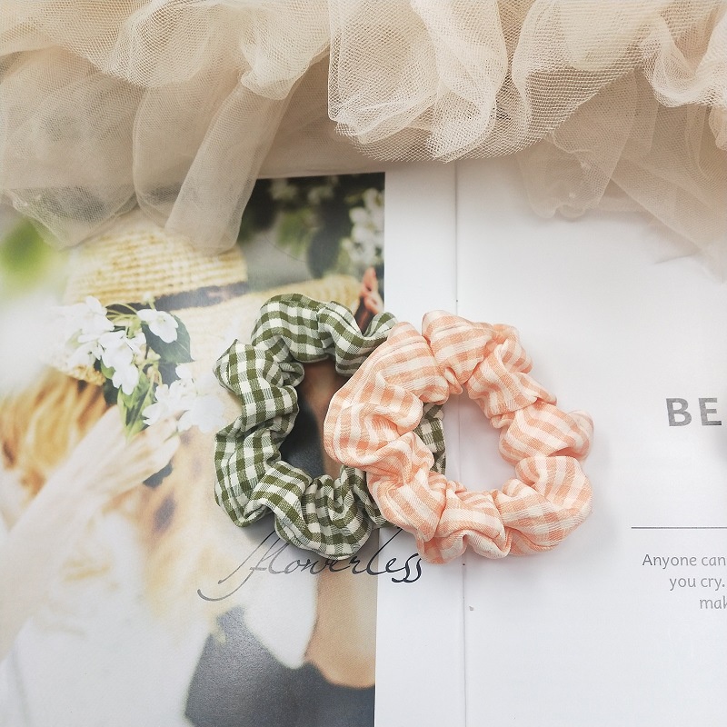 Buộc tóc scrunchies nhiều màu sắc Caro