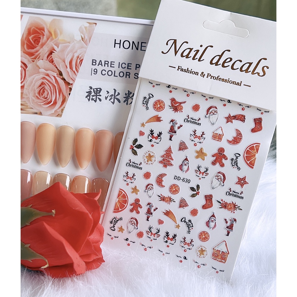 Stick nail noen, tết, Stick bài phụ kiện dán móng