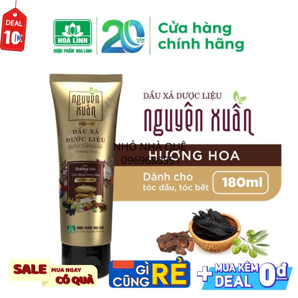 Dầu xả Dược liệu Nguyên Xuân Bồng bềnh 180ml #nhonhaque #tdf