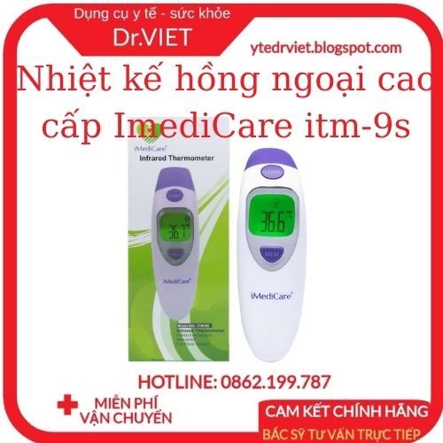 Nhiệt kế điện tử hồng ngoại iMediCare itm-9s cao cấp - đo nhiệt chính xác trong thời gian 1s