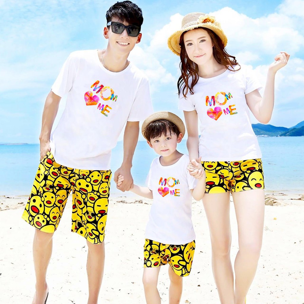 Áo thun gia đình đẹp in mom love me dễ thương cao cấp