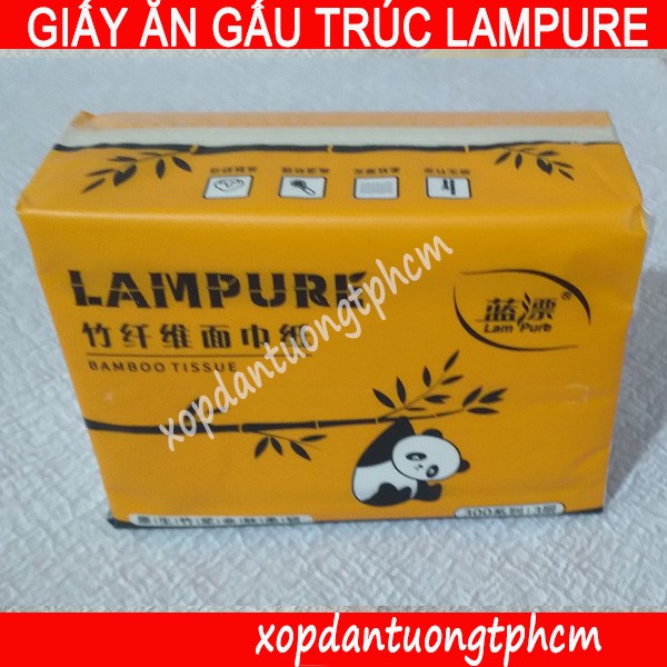 Thùng 30 gói Giấy ăn Gấu Trúc hiệu Lampure Siêu Dai, Siêu mềm, Siêu thấm