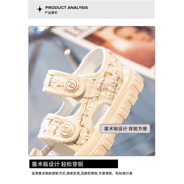 Giày Sandal Đế Mềm Siêu cho bé gái và bé trai hoạ tiết đính khuy từ 2-10 tuổi