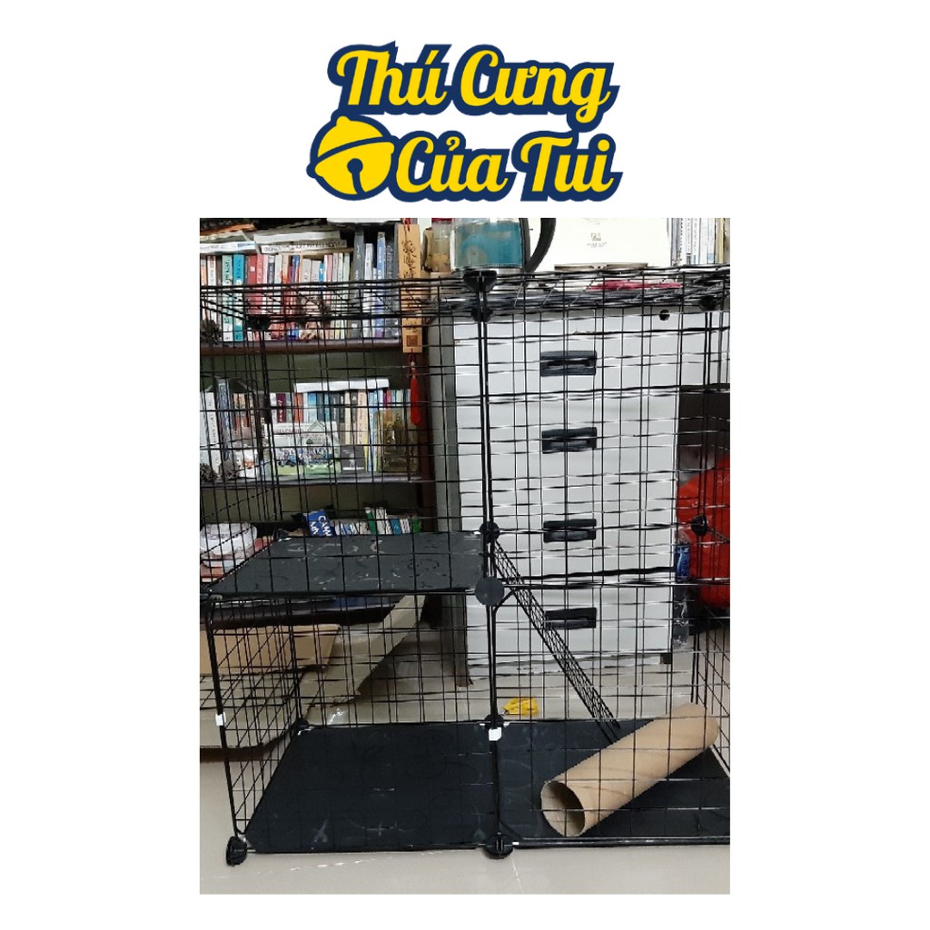 Combo Lưới Ghép Chuồng Quây Thú Cưng Chó Mèo ( tặng kèm chốt ) - Combo 2 Tầng 2x1x2 - Thú Cưng Của Tui