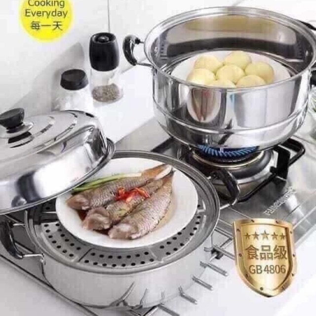 Nồi hấp inox 3 tầng sz 28cm