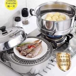 Nồi hấp inox 3 tầng sz 28cm