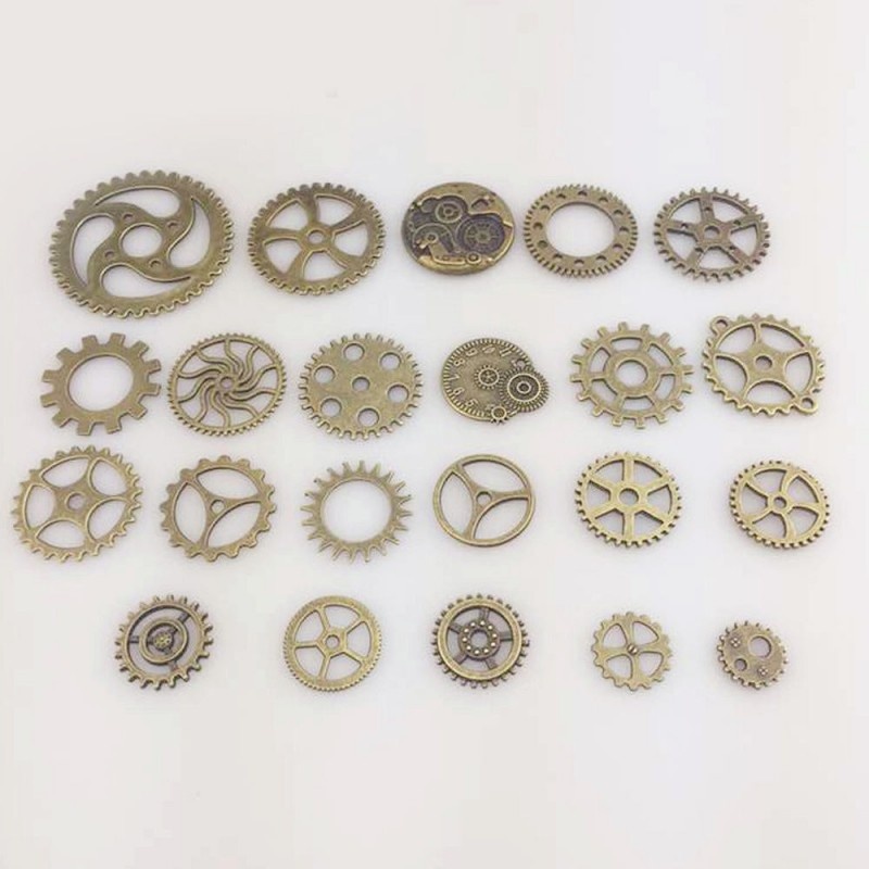 Túi 100g Bánh Răng Đồng Hồ Đeo Tay Phong Cách Steampunk Charms