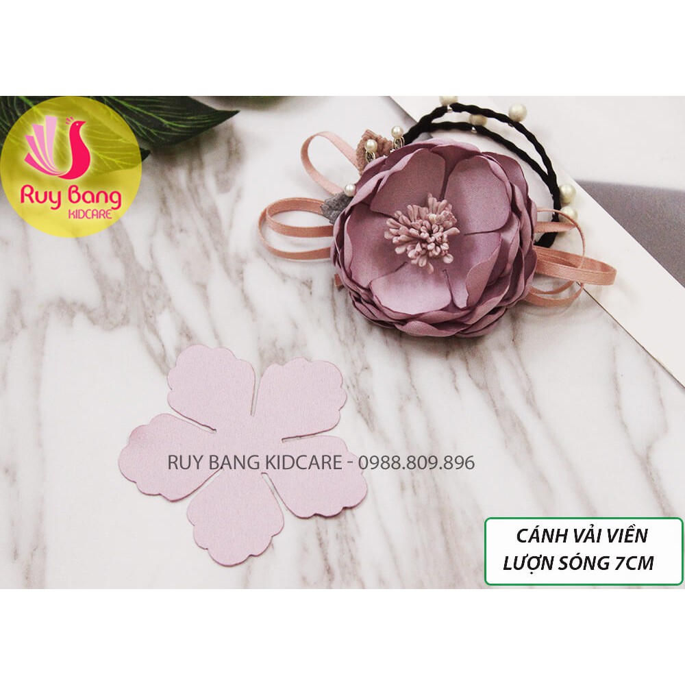 Cánh hoa lượn sóng ( gói 50 cánh ) - nguyên liệu tự làm hoa vải cao cấp
