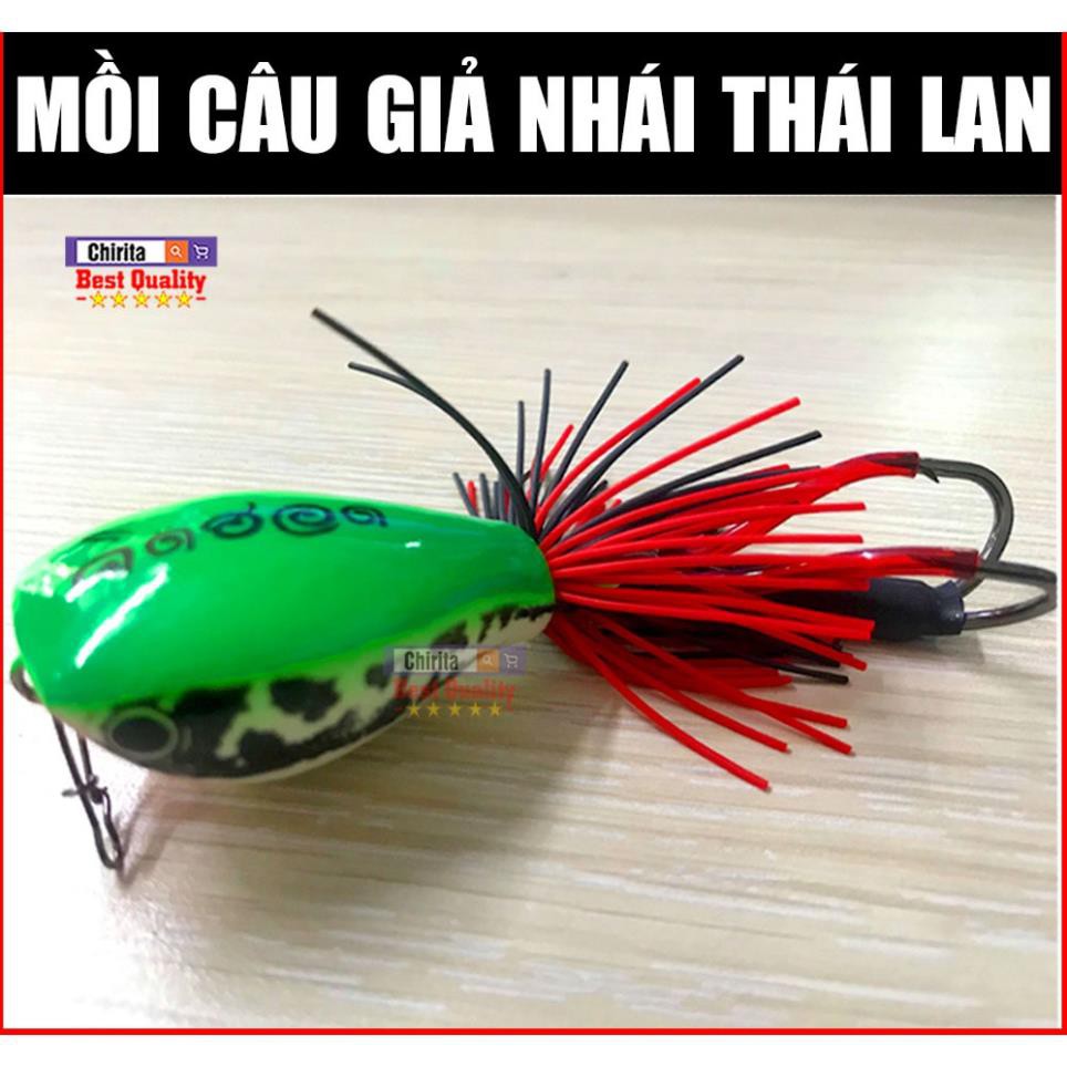 Mồi Nhái Giả Câu Cá Lóc Thái Lan Bằng Gỗ