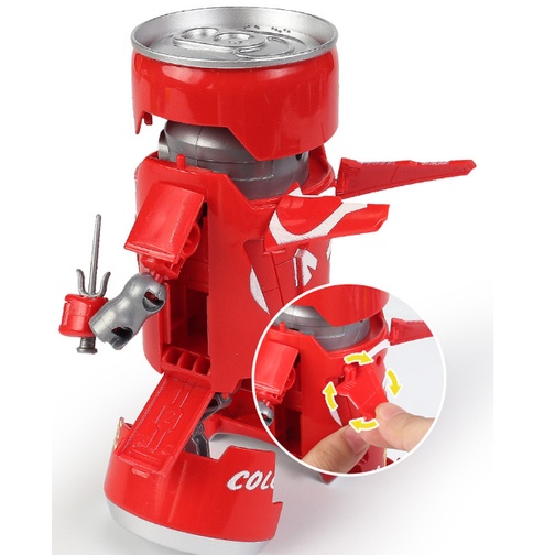 Đồ Chơi Robot Biến Hình Lon Nước, Đồ Chơi Siêu Nhân Lon Nước, Đồ Chơi Lắp Ráp Cho Bé 02136