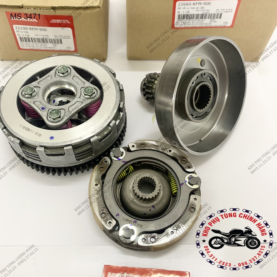 Bộ Côn xe Dream 100, wave 100 ( MÃ 3471+3472+3473)