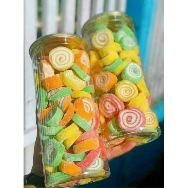 Kẹo Dẻo Xoắn Thái Lan Lon 500gr ,  Hàng ngon nhà làm