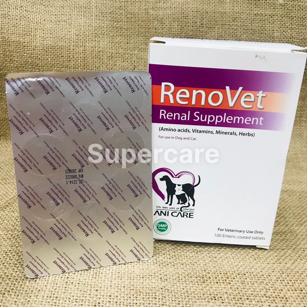 Combo 5 Viên Uống RENOVET Giải Pháp Hỗ Trợ Chức Năng Thận Trên Chó Mèo
