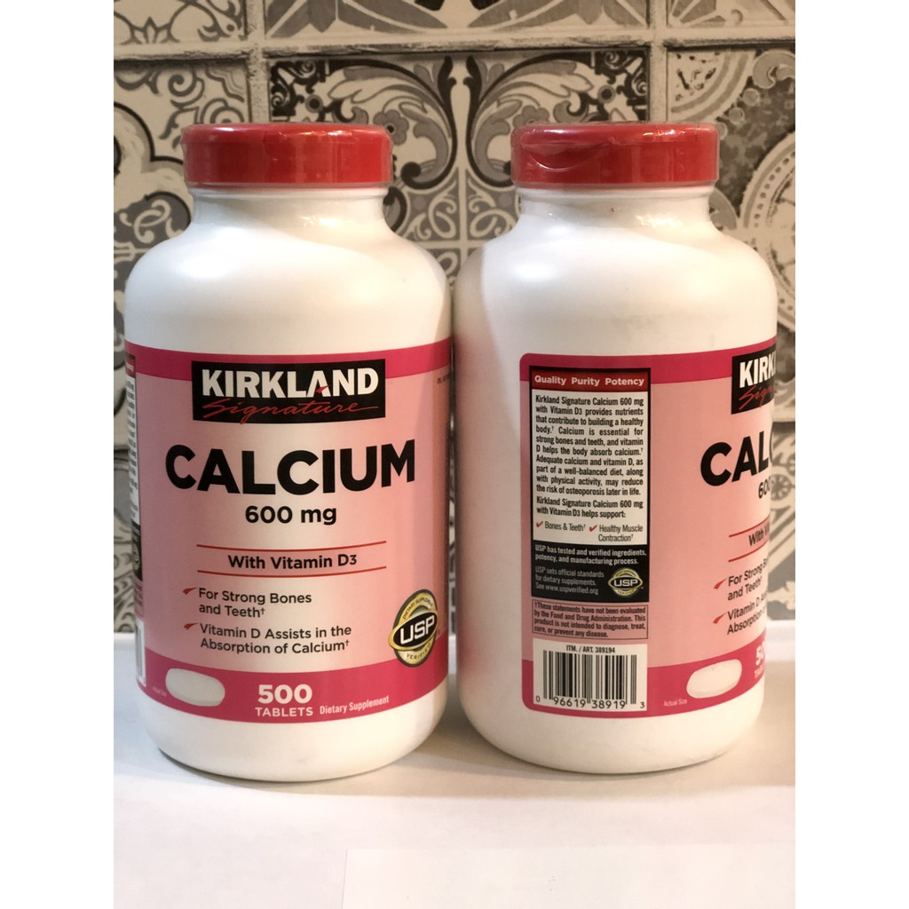 VIÊN BỔ SUNG CALCIUM 600MG KIRKLAND HÀNG MỸ 500 VIÊN