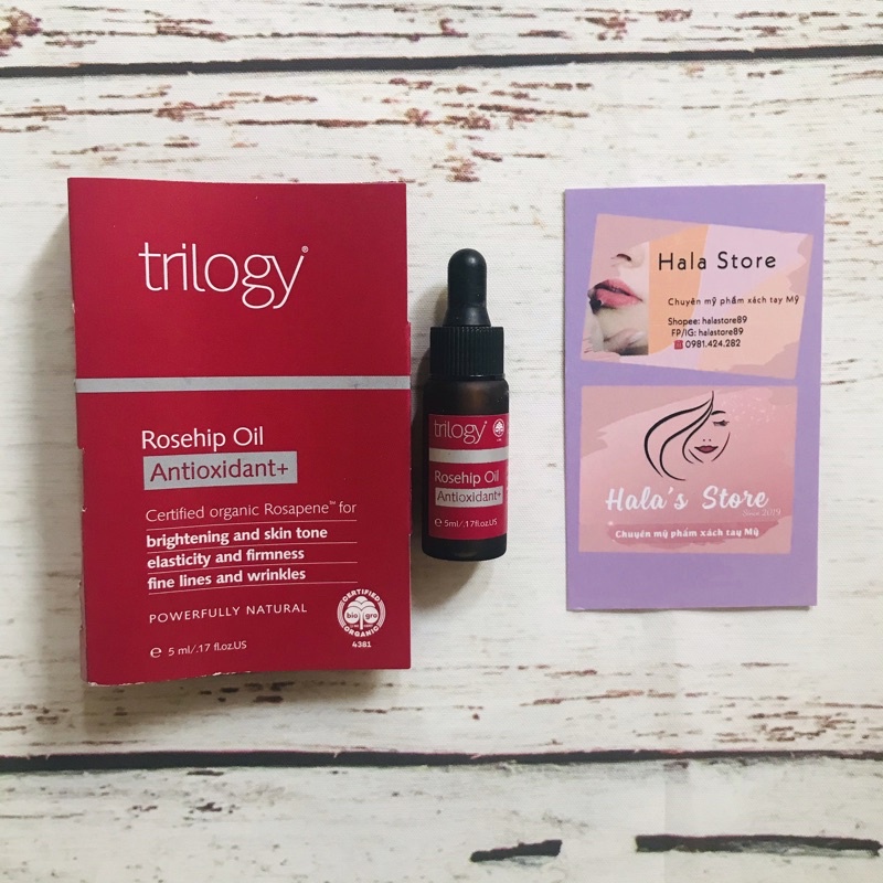 Trilogy Tinh dầu tầm xuân dưỡng ẩm, ngừa lão hóa dầu Trilogy RoseHip Oil Anti-oxidant Certified 5ml