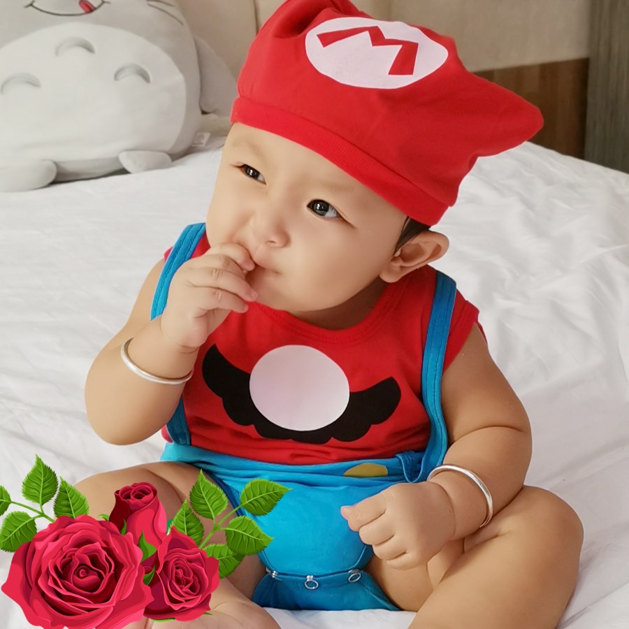 Quần áo Bodysuit Hình Mario - Cá Dory - Bác sĩ cho bé từ 4-12kg