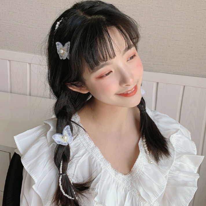 Kẹp tóc kiểu dây ngọc trai dài thời trang dành cho nữ