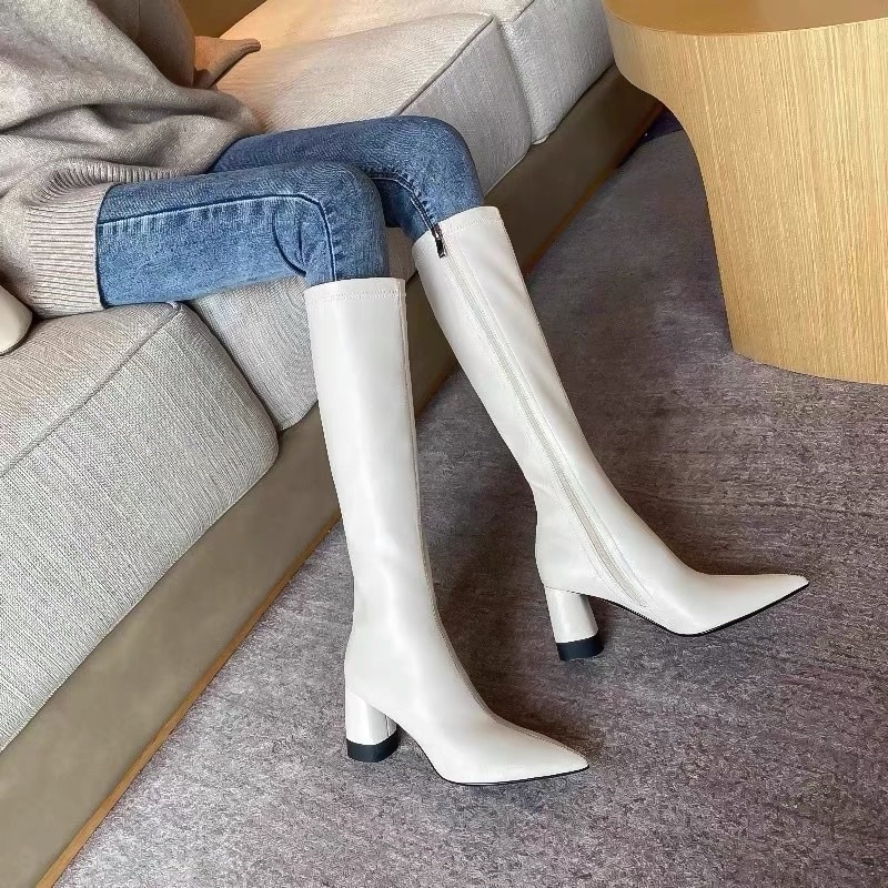 Boot mũi nhọn gót 8p