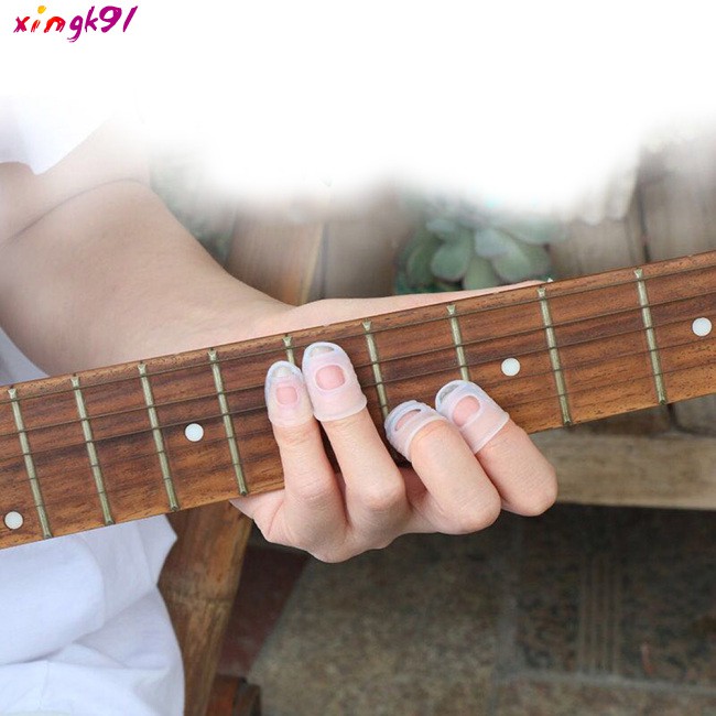XI 5pcs Finger Cover Anti-slip Hands Coat Relief Play Pain Gloves for Ukulele Electric Acoustic Guitar Stringed Musical Instrument