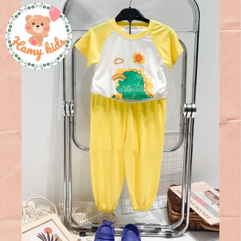 Bộ Tay Ngắn Quần Alibaba Minky Mom Chính Hãng Cho Bé Trai Bé Gái Chất Vải Thun Lạnh Đáng Yêu Bé Từ 0-5 Tuổi- Hamykids