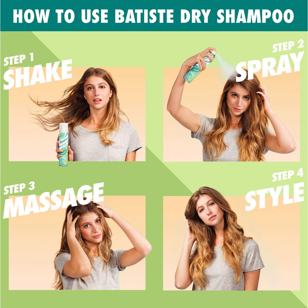 Dầu Gội Khô BATISTE Dry Shampoo 200ML - Có Tem Phụ