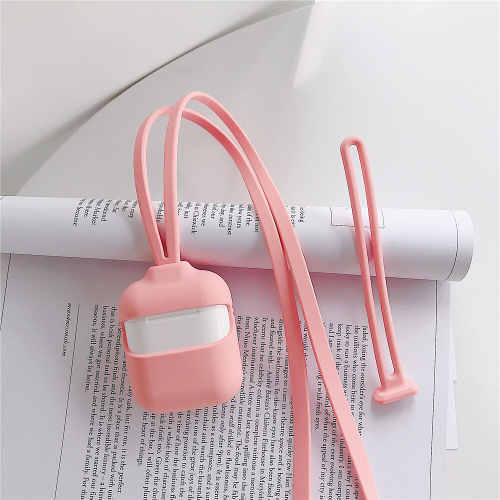 BAO SILICON KÈM DÂY ĐEO AIRPODS 1-2 CHỐNG SỐC HÀNG CHUẨN