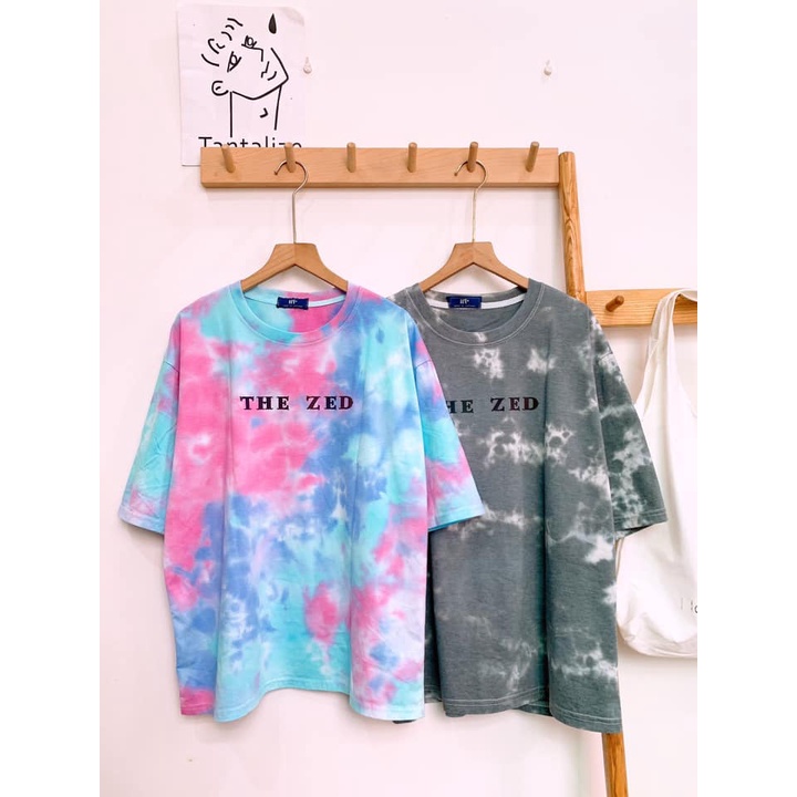 [Mã TOMA1 giảm 10k đơn 100k]ÁO THUN UNISEX TAY LỠ NAM NỮ LOANG MÀU AT210038