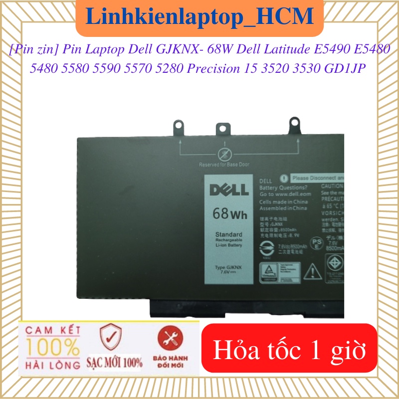 Pin Laptop Dell Latitude E5490 E5480 5480 5570 5580 5590 5280 Precision 15 3520 3530 GD1JP- Pin Dell GJKNX- 68W