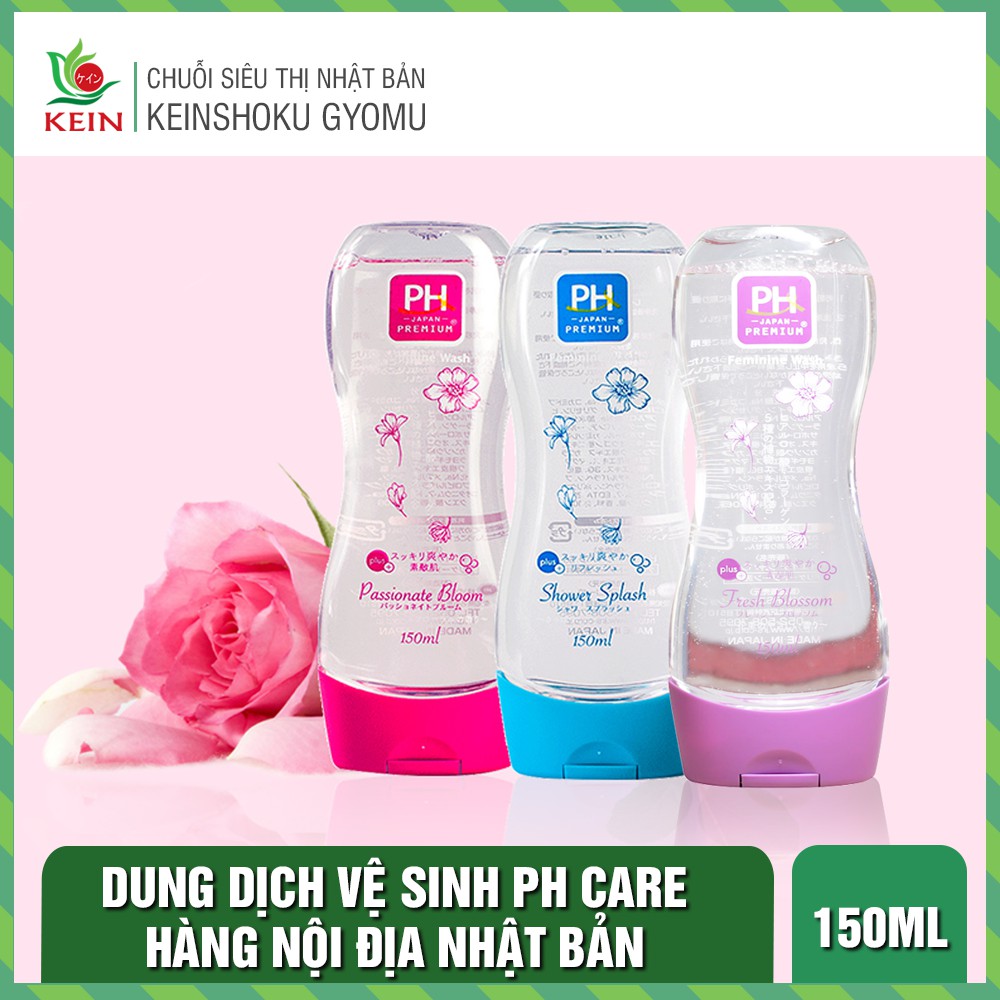 Dung dịch vệ sinh phụ nữ PH Care (hương bạc hà, hoa hồng, hoa lily) - Hàng nội địa Nhật Bản