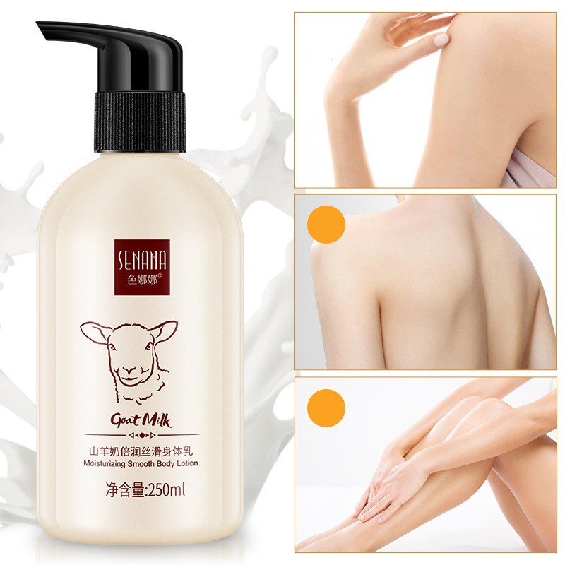 Lotion dưỡng trắng body Senana chiết xuất sữa dê cấp ẩm, dưỡng trắng bật tone, đều màu, săn chắc 250gram - Hanayuki Asia