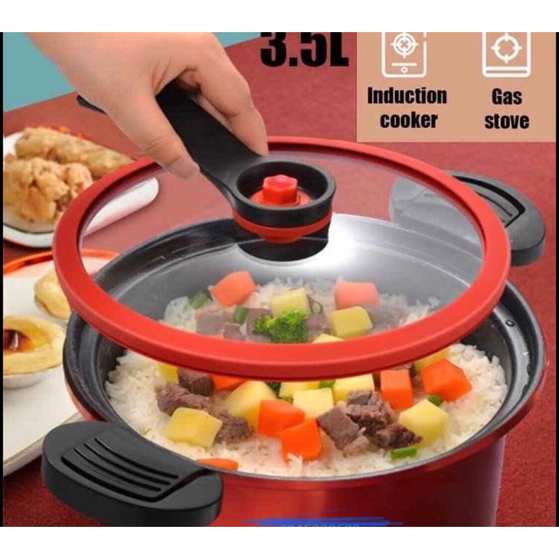 Nồi áp suất đa năng mini totipotent pot 3.5L dùng cho mọi loại bếp từ, bếp gas, bếp hồng ngoại