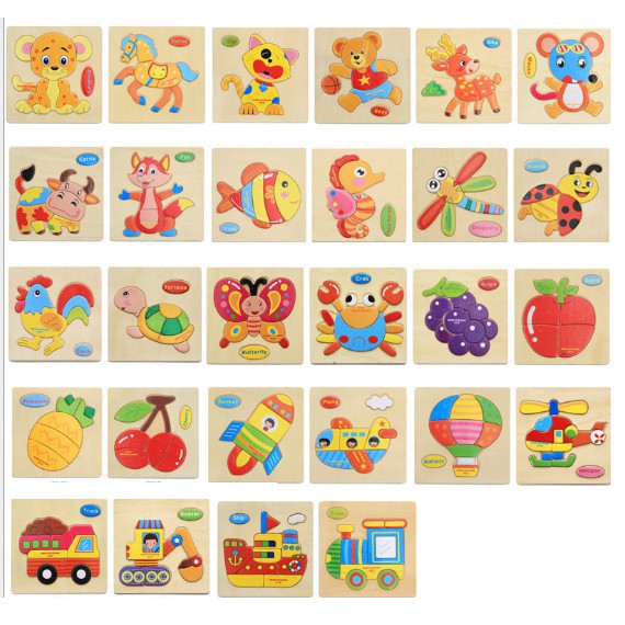 Combo 10 tranh ghé hình nổi 3D đáng yêu cho bé - giao hình ngẫu nhiên khác nhau