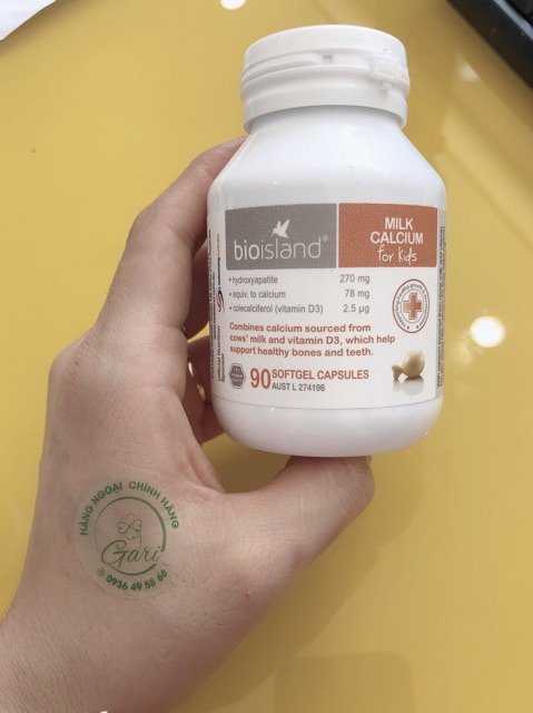 Milk calcium for kids - viên sữa canxi cho trẻ Bioisland