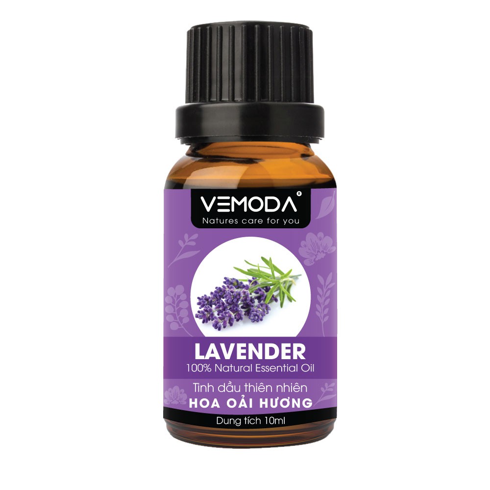 Tinh dầu Oải hương cao cấp VEMODA 10ML khử mùi, tinh dầu xông phòng, thơm phòng, để phòng ngủ, thư giãn, giúp ngủ ngon