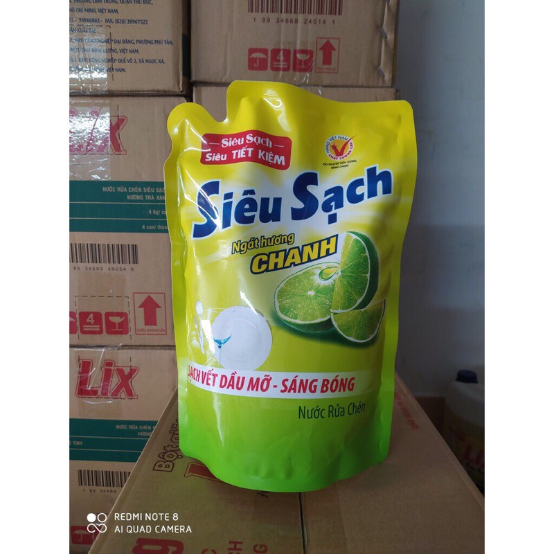 Nước rửa chén siêu sạch túi 1.5kg