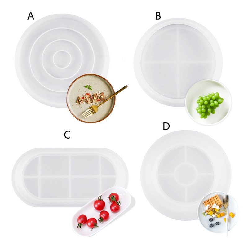 Khuôn Silicone Tạo Hình Làm Bánh Xà Phòng Hình Tròn / Oval Diy