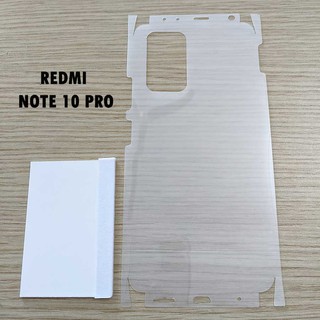 Miếng film dán PPF loại xịn phủ full lưng viền Redmi Note 10 Pro tặng gạt trắng hỗ trợ dán