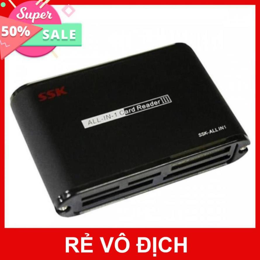Đầu đọc thẻ đa năng (Cạc đọc thẻ all in one) SD, Micro-SD/TF,M2, CF, XD, MM, MS, MD chính hãng SSK SCRM-025