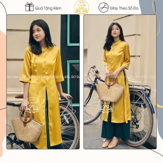 Áo dài tứ thân dáng suông, chất liệu lụa ngọc trai cao cấp