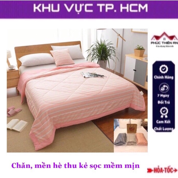 Chăn, mền hè thu kẻ sọc siêu mềm mịn