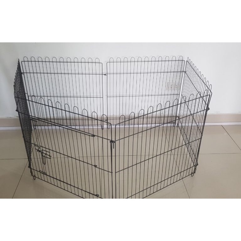 Lồng chó quây sắt sơn tĩnh điện 6 cánh siêu dày vân đá giá rẻ