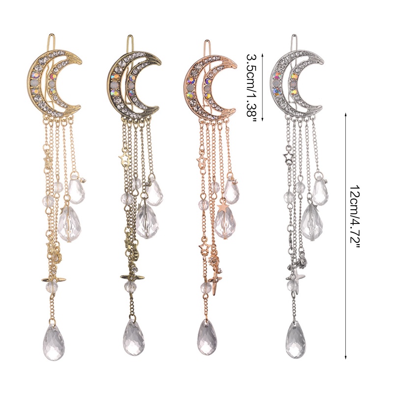 Kẹp Tóc Phối Tua Rua Lấp Lánh Thanh Lịch Dành Cho Tuổi Teen