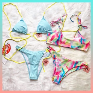 Lakie_bikini: Bikini 2 Mảnh Dây Phối Màu Độc Đáo Siêu Lạ Bikini Pastel Kẹo Ngọt