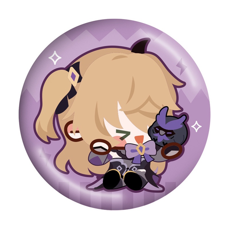 Tmdbyx Huy Hiệu Bằng Thiếc Nhám In Hình Thần Chết pin Raiden Shogun Zhongli Huatao Yae