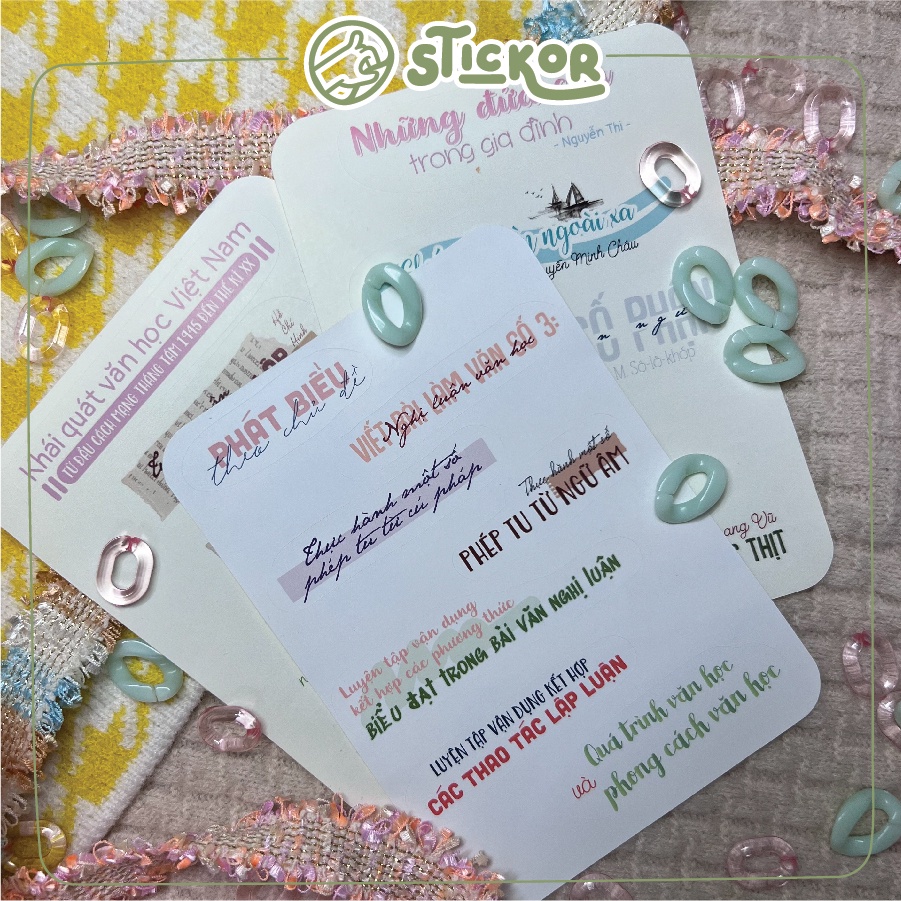 Sticker tựa bài Ngữ văn lớp 12