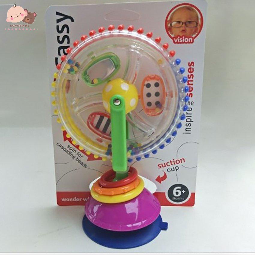 Baby Multi-Colors Rattle Toys Rotating Ferris Wheel Toys With Sucker Base